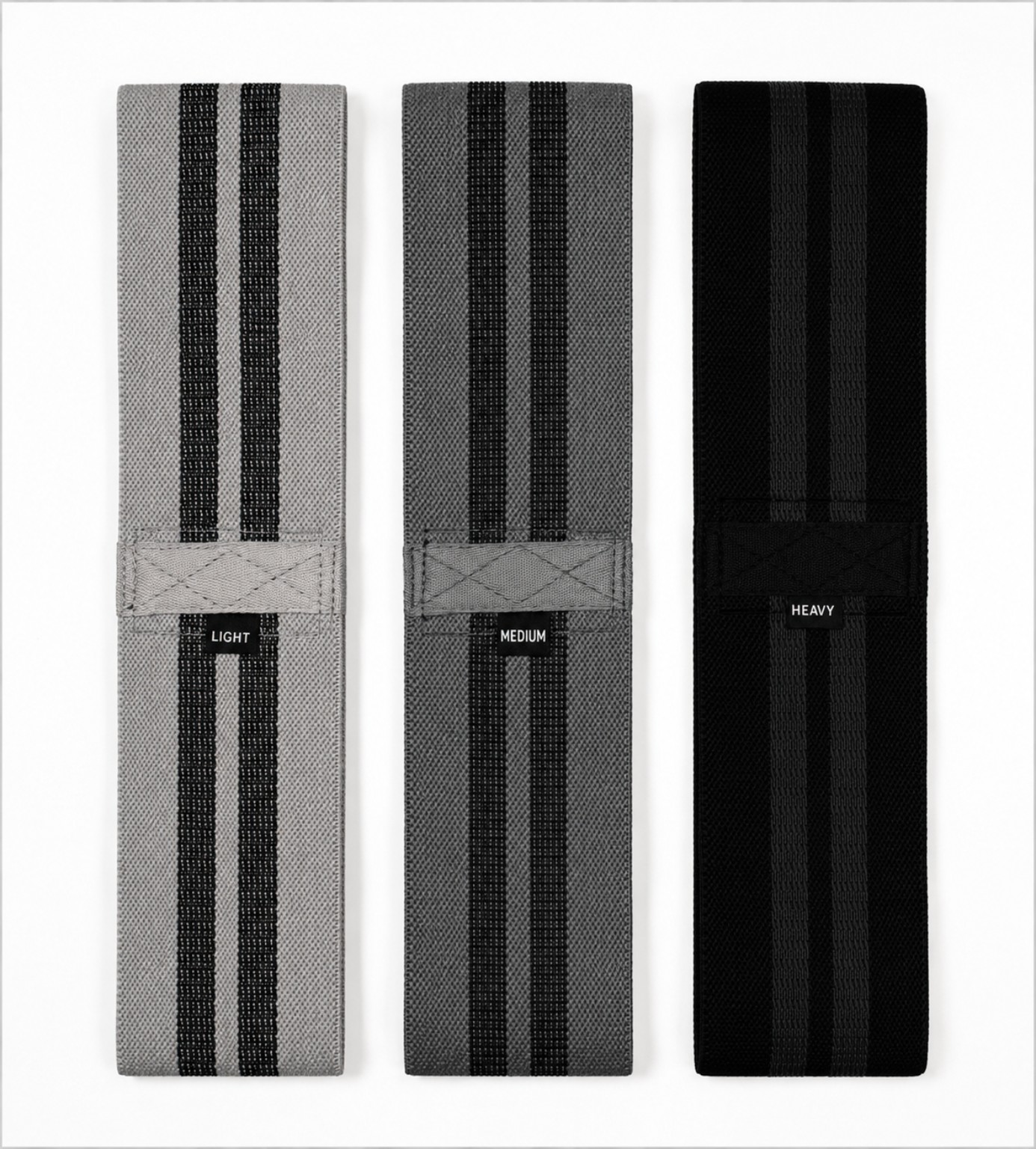 VITALFLEX bands showing Light Medium Heavy resistance levels
